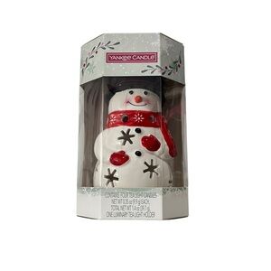 Yankee Candle Snowman 2022 Luminary Tea Light Candle Holder & Tea Lights NIP